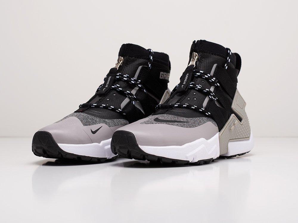 Nike air huarache black and grey hotsell